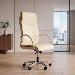 ER Executive Chair | Beige or Black Faux Leather
