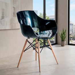 Multipurpose Armchair Mod. TORRE3. Beech wood legs. Black, white or red color.