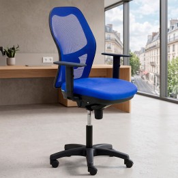 Operative Chair Mod. AT. Mesh backing. Synchro mechanism. Various colors.