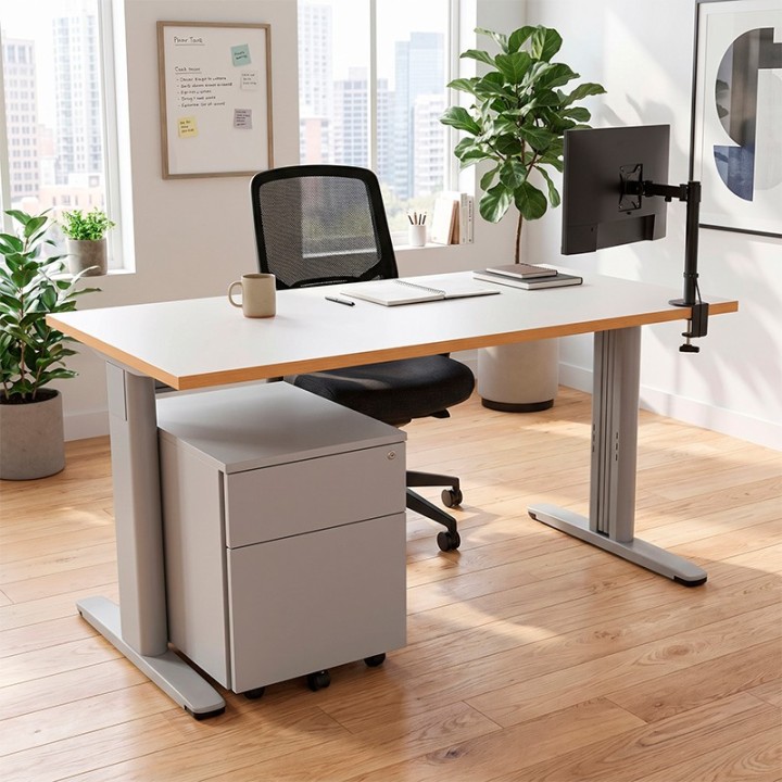 Offer €179 Permasa Gray Sled Table and Drawers 140 cm.