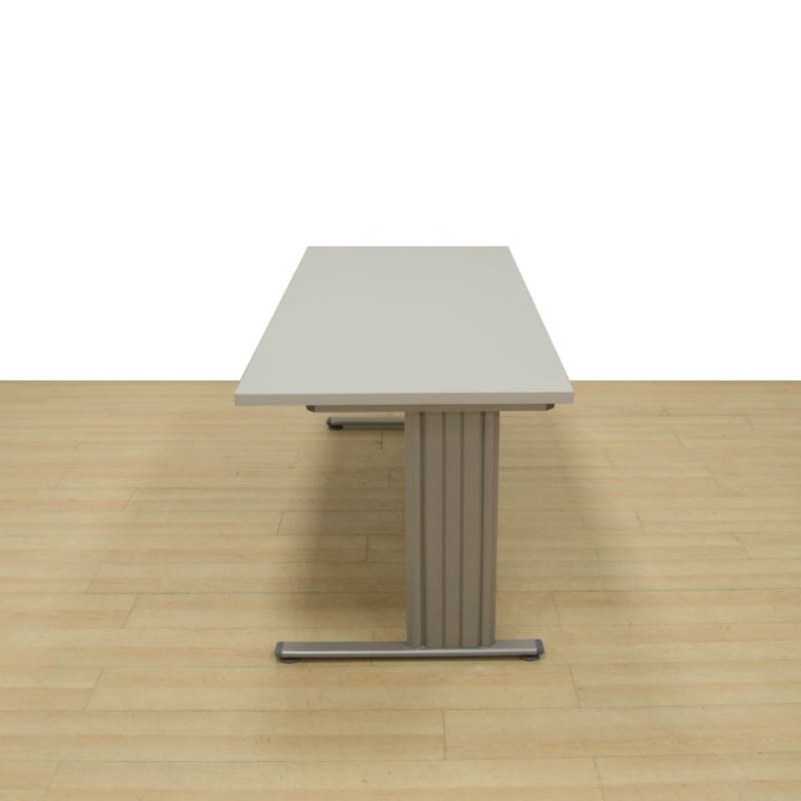 Grey Refurbished Office Desk 180 × 80 cm with T-Legs