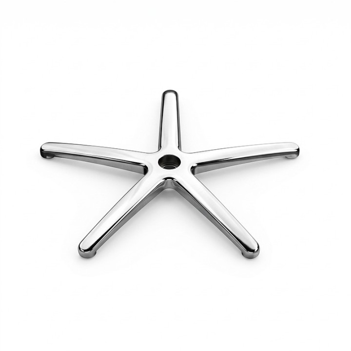 Lack polished aluminium chair base Ø600 | FactoryOficina