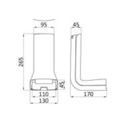 Backrest blade cover for office chair mechanism