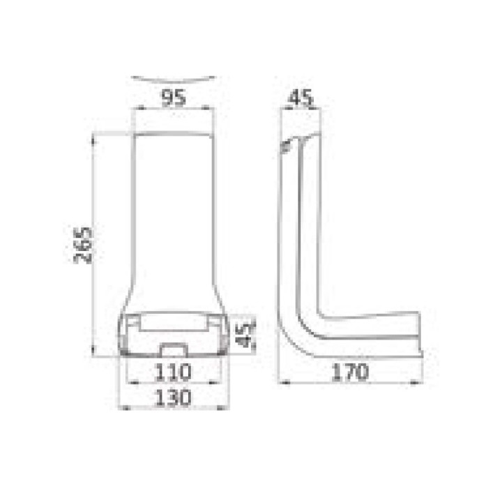 Backrest blade cover for office chair mechanism