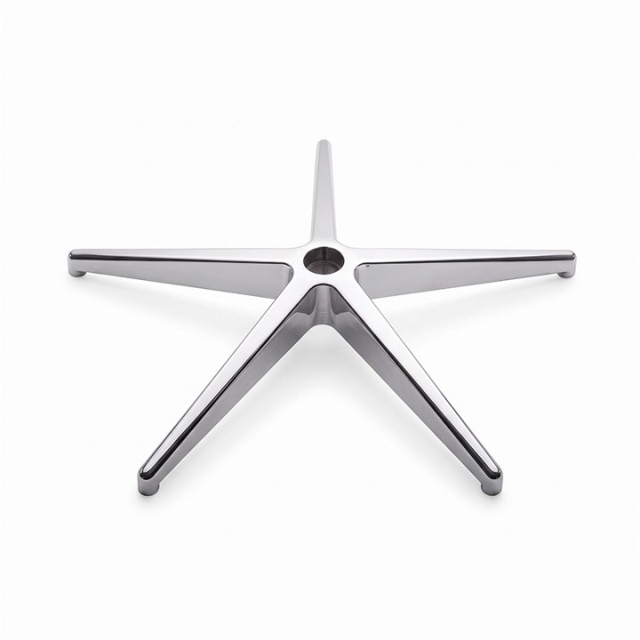 Base silla oficina Cipro aluminio pulido Ø700 | FactoryOficina