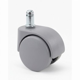 Pack de 5 rodas em nylon cinzentas Ø50 mm para cadeira de escrit