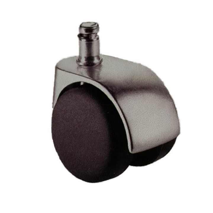 Pack de 5 rodas cromadas Ø50 mm para cadeira de escritório