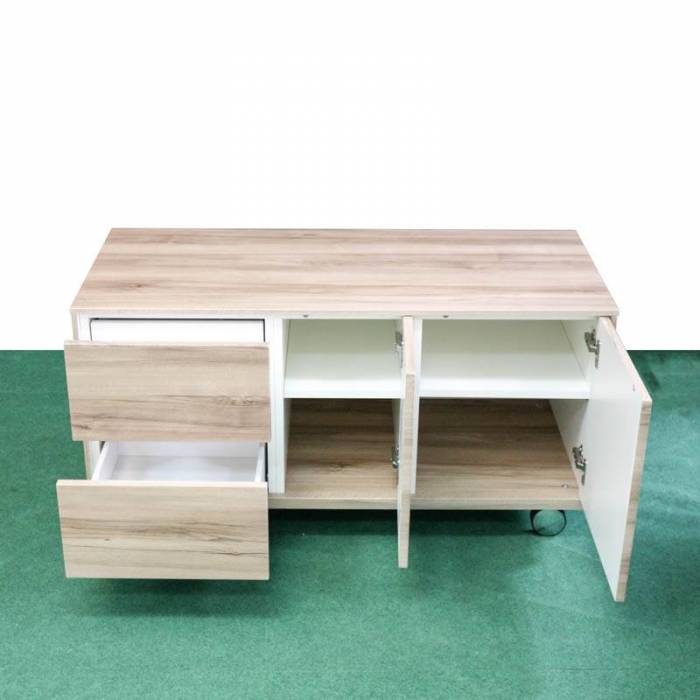 Base Cabinet with Wheels Oak