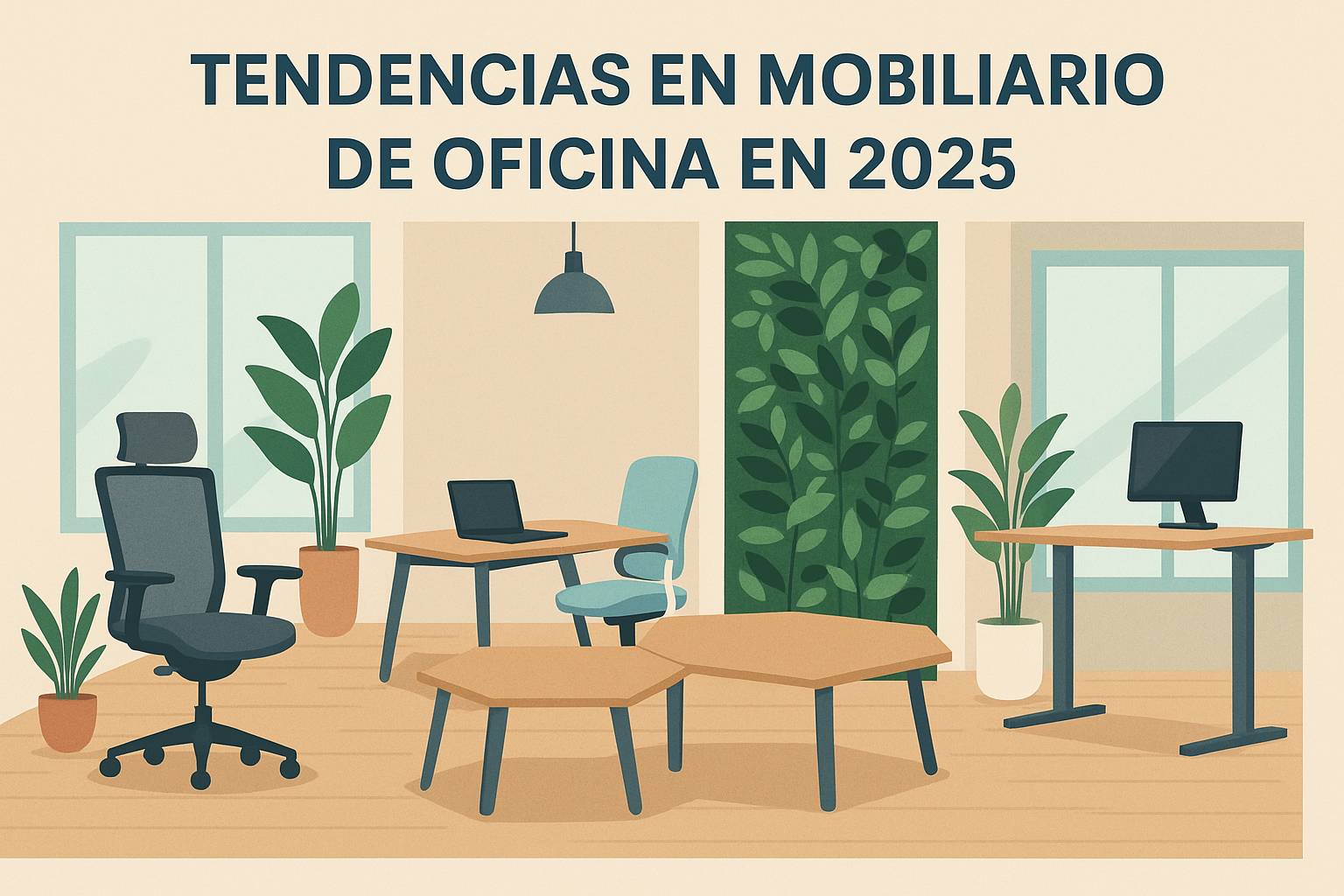 Tendências de mobiliário de escritório em 2025: design, sustentabilidade e adaptabilidade