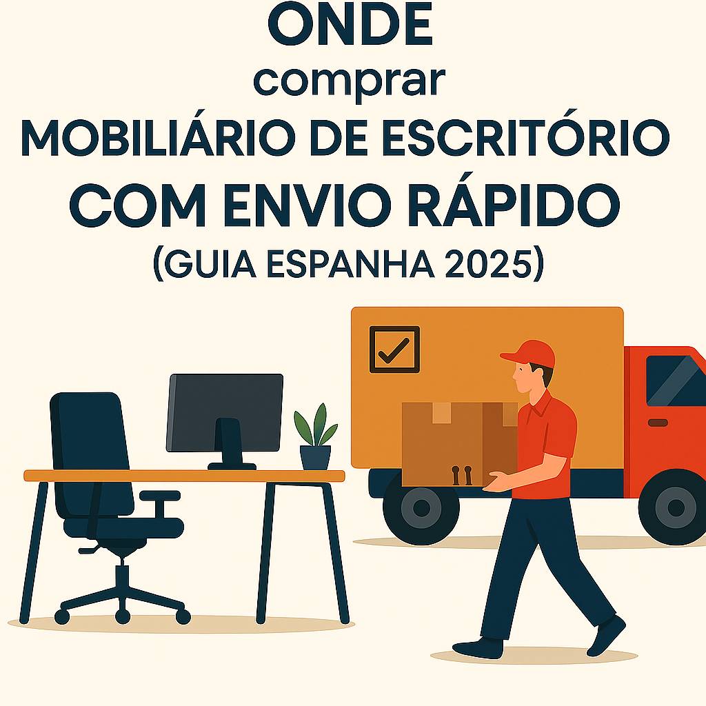 Onde comprar móveis de escritório baratos com entrega rápida (Guia Espanha 2025)