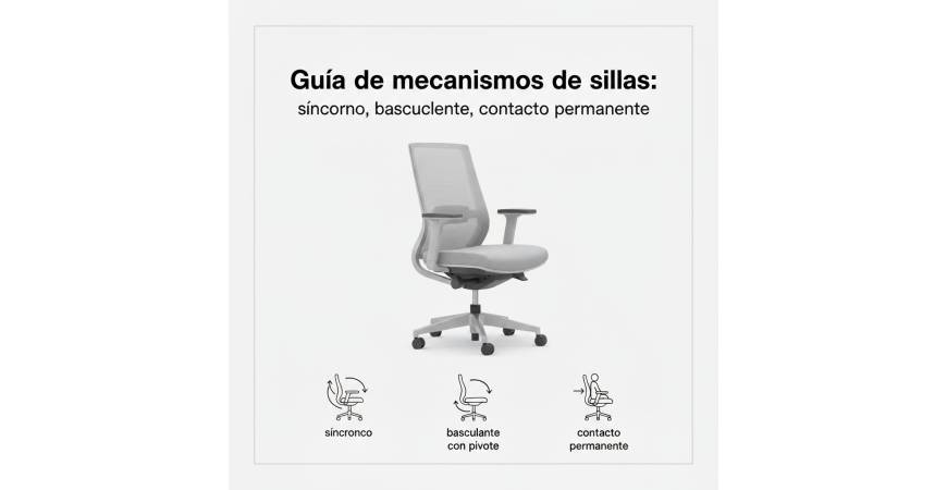 Chair mechanisms: synchro, tilting and permanent contact